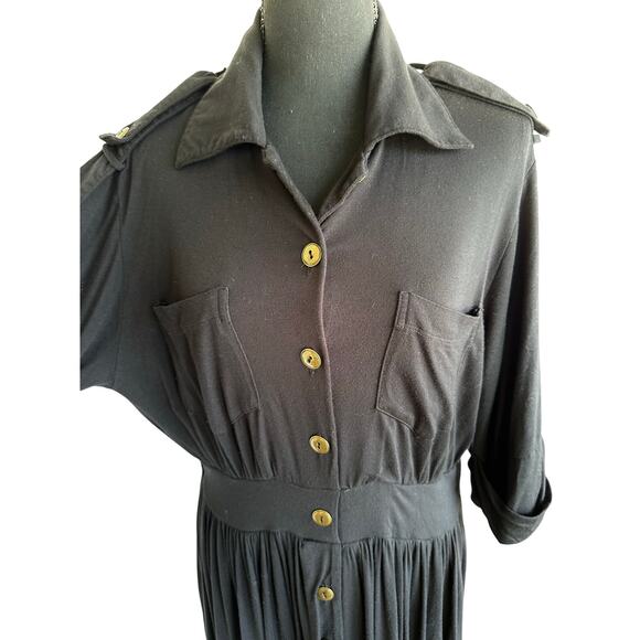 Rachel Pally Maxi Safari Dress (vintage-ish) - Size Large - Black - Picture 3 of 8